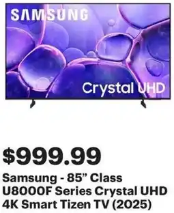 Best Buy Samsung-85" Class Crystal UHD 4K Smart Tizen TV offer