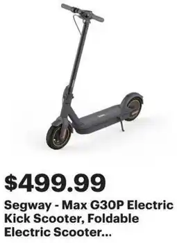 Best Buy Segway - Max G30P Electric Kick Scooter offer