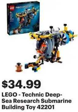 Best Buy LEGO - Technic Deep- Sea Research Submarine Building Toy offer