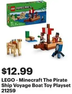 Best Buy LEGO - Minecraft The Pirate Ship Voyage Boat Toy Playset offer