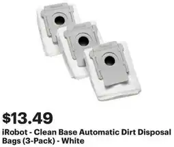 Best Buy iRobot - Clean Base Automatic Dirt Disposal Bags offer