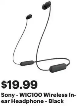 Best Buy Sony-Wireless In- ear Headphone offer