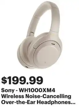Best Buy Sony - Wireless Noise-Cancelling Over-the-Ear Headphones offer