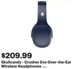 Best Buy Skullcandy Crusher Evo Over-the-Ear Wireless Headphones offer