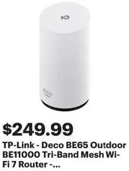Best Buy TP-Link -Deco Outdoor Tri-Band Mesh Wi- Fi 7 Router offer