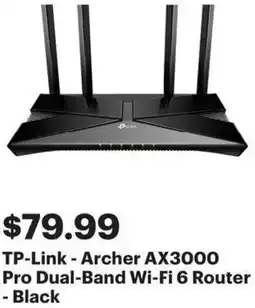 Best Buy TP-Link-Archer Pro Dual-Band Wi-Fi 6 Router offer