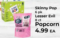 Sunset Foods Skinny Pop Lesser Evil Popcorn offer