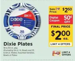 ShopRite Dixie Plates offer