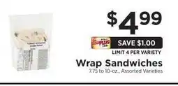 ShopRite Wrap Sandwiches offer
