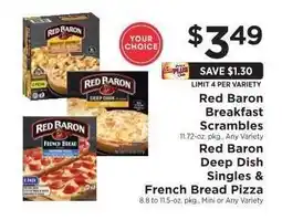 ShopRite Red Baron Breakfast Scrambles & Deep Dish Singles & French Bread Pizza offer