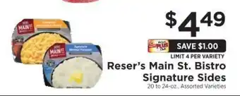 ShopRite Reser's Main St. Bistro Signature Sides offer