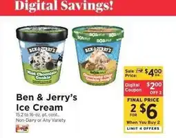 ShopRite Ben & Jerry's Ice Cream offer