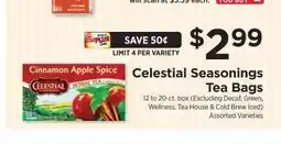 ShopRite Celestial Seasonings Tea Bags offer