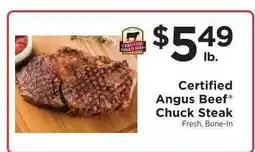 ShopRite Certified Angus Beef Chuck Steak offer