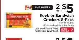 ShopRite Keebler Sandwich Crackers 8-Pack offer