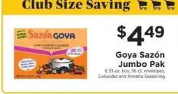 ShopRite Goya Sazón Jumbo Pak offer