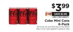 ShopRite Coke Mini Cans 6-Pack offer