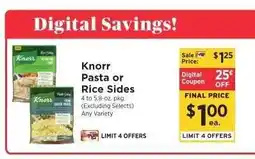 ShopRite Knorr Pasta or Rice Sides offer