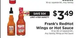 ShopRite Frank's RedHot Wings or Hot Sauce offer