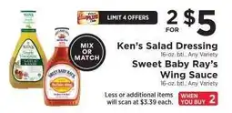 ShopRite Ken’s Salad Dressing & Sweet Baby Ray’s Wing Sauce offer