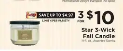 ShopRite Star 3-Wick Fall Candle offer