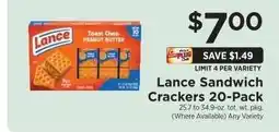 ShopRite Lance Sandwich Crackers 20-Pack offer