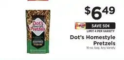 ShopRite Dot's Homestyle Pretzels offer