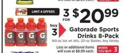 ShopRite Gatorade Sports Drinks 8-Pack offer