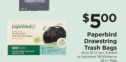ShopRite Paperbird Drawstring Trash Bags offer