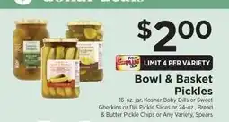 ShopRite Bowl & Basket Pickles offer