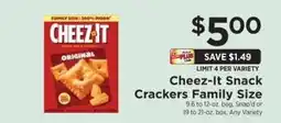 ShopRite Cheez-It Snack Crackers Family Size offer
