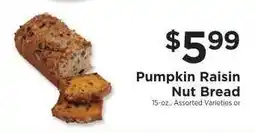 ShopRite Pumpkin Raisin Nut Bread offer