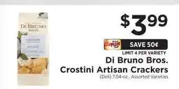 ShopRite Di Bruno Bros. Crostini Artisan Crackers offer