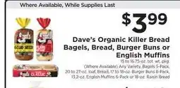 ShopRite Dave’s Organic Killer Bread offer