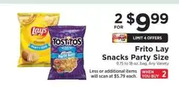 ShopRite Frito Lay Snacks Party Size offer