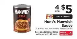 ShopRite Hunt's Manwich Sauce offer