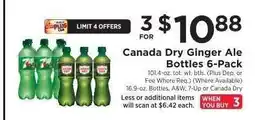 ShopRite Canada Dry Ginger Ale Bottles 6-Pack offer