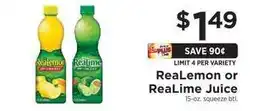 ShopRite ReaLemon or ReaLime Juice offer