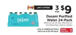 ShopRite Dasani Purified Water 24-Pack offer