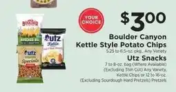 ShopRite Boulder Canyon Kettle Style Potato Chips & Utz Snacks offer