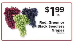 ShopRite Red, Green or Black Seedless Grapes offer