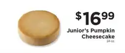 ShopRite Junior's Pumpkin Cheesecake offer