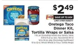 ShopRite Ortega Taco Dinner Kit, Tortilla Wraps or Salsa offer