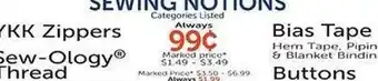 Hobby Lobby SEWING NOTIONS offer