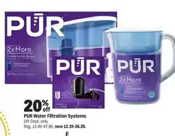 Meijer PUR Water Filtration Systems offer