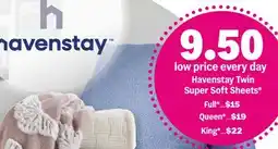 Meijer Havenstay Twin Super Soft Sheets offer