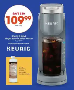 Kroger Keurig K-Iced Single Serve Coffee Maker offer
