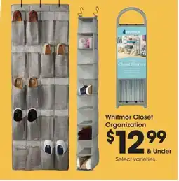 Kroger Whitmor closet organization offer