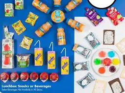 Dollar Tree Lunchbox snacks or beverages offer