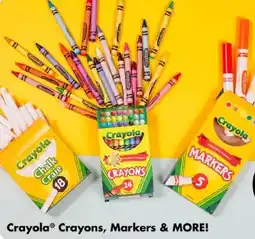 Dollar Tree Crayola crayons, markers offer